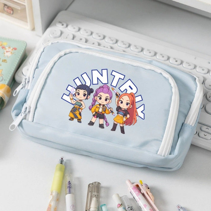 Wholesale Candy-colored cartoon print Pencil Bags for primary and secondary school girls
