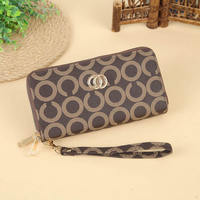Wholesale Double Zip Clutch Wallet with Large Capacity Stylish Everyday Handbag MOQ≥3