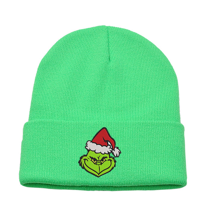 Wholesale Christmas Embroidery Acrylic Wool Knitted Hat JDC-FH-HaiPu011