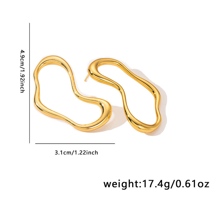 Wholesale stainless steel irregular shape earrings