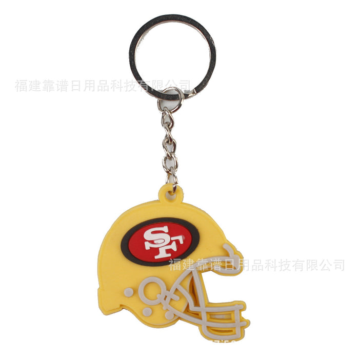 Wholesale 100pcs PVC Keychain rugby party decoration pendant accessories accessories rugby team