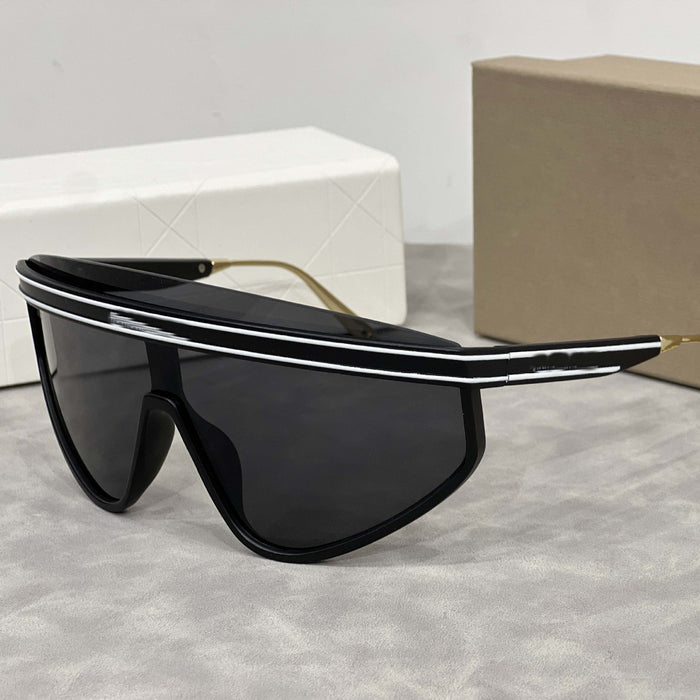 Wholesale  shui silver conjoined large frame leisure trend sunscreen riding sunglasses