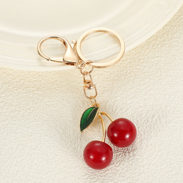 Wholesale Fruit Shaped Metal Keychain Decorative Bag Charm MOQ≥2
