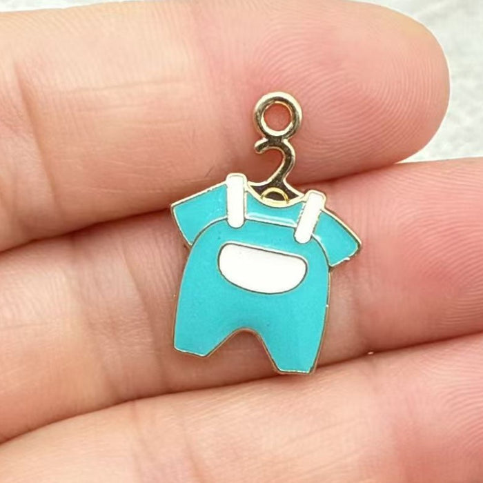Wholesale 10pcs Baby clothes,  baby bottle,  little feet DIY alloy oil drop earrings,  pendant keychain
