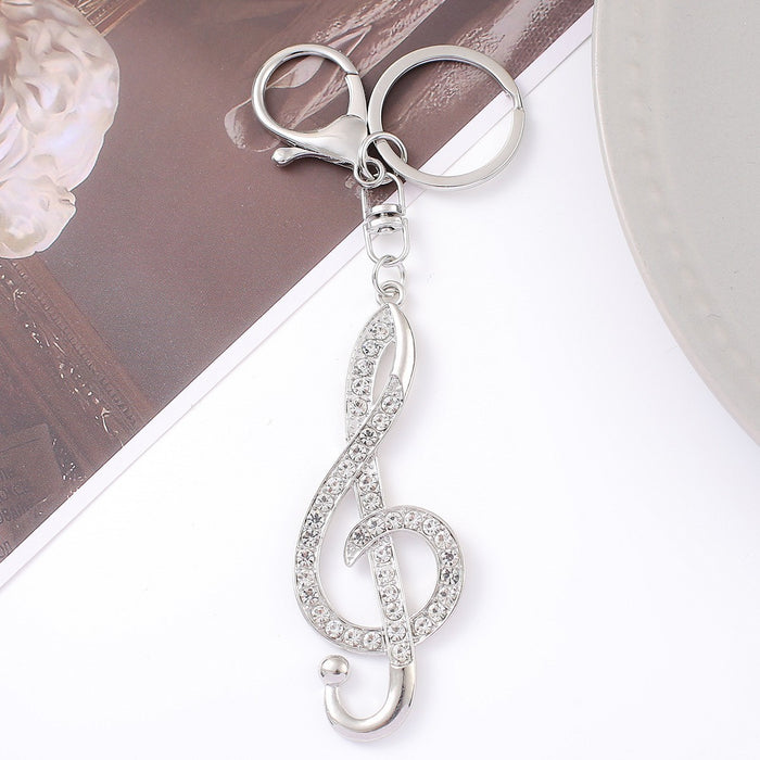 Wholesale Rhinestone Letter Note Keychain Metal Backpack Pendant