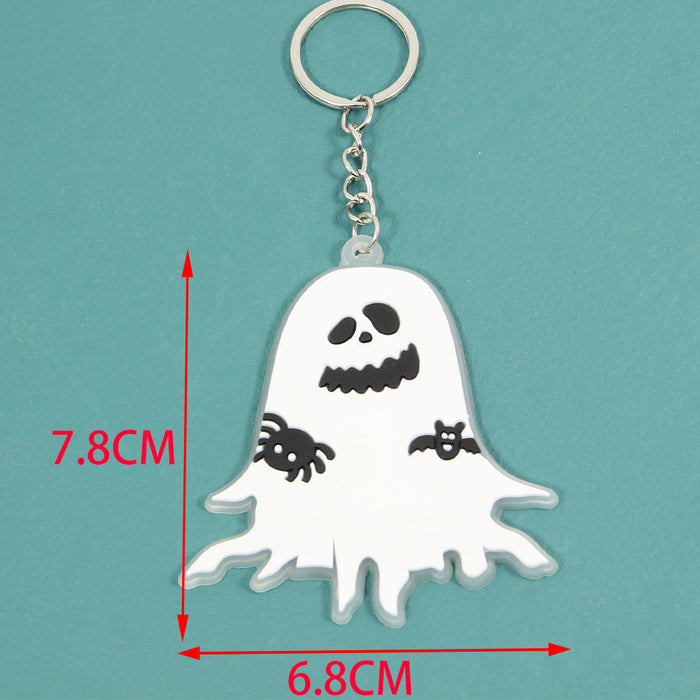 Wholesale Halloween Bat Ghost Silicone Keychain JDC-KC-ShengH008