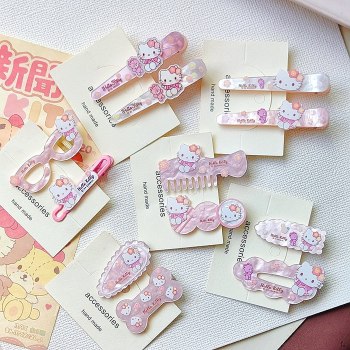 Wholesale Cute Cartoon Cat Acrylic Hair Clip for Bangs
