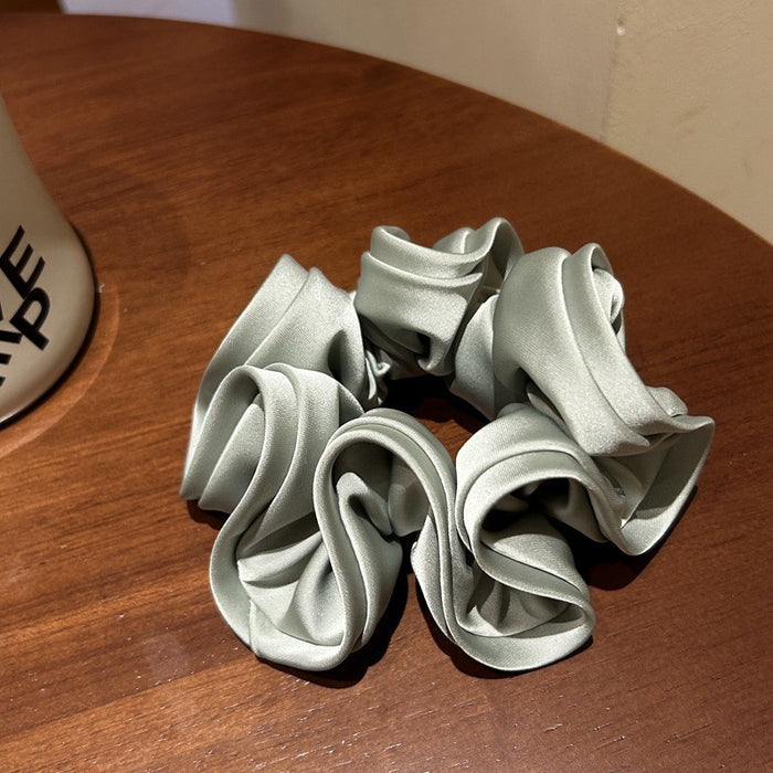 Wholesale High end hair loop with oversized fungus edge and satin finish, elegant hair string