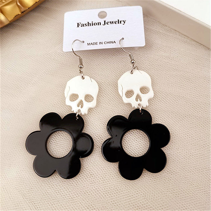 Wholesale Halloween Acrylic Pumpkin Ghost Demon Skull Earrings JDC-ES-ChouD021