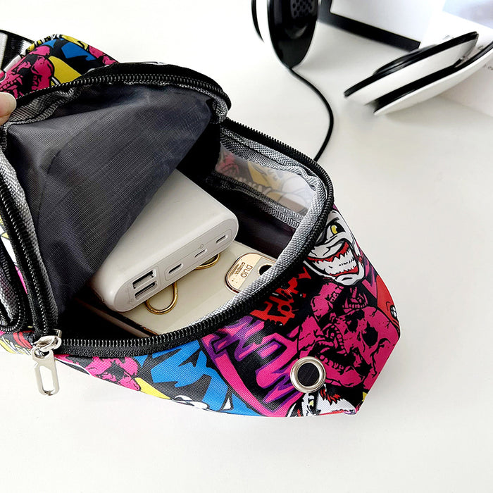 Wholesale New fashionable children's shoulder crossbody bag with casual and personalized printed chest small back bag