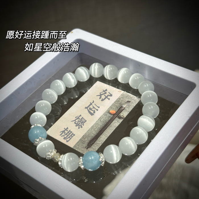 Wholesale Cat's Eye Stone Bracelet Sapphire Light Luxury, Small and Exquisite, High Quality Crystal Bracelet