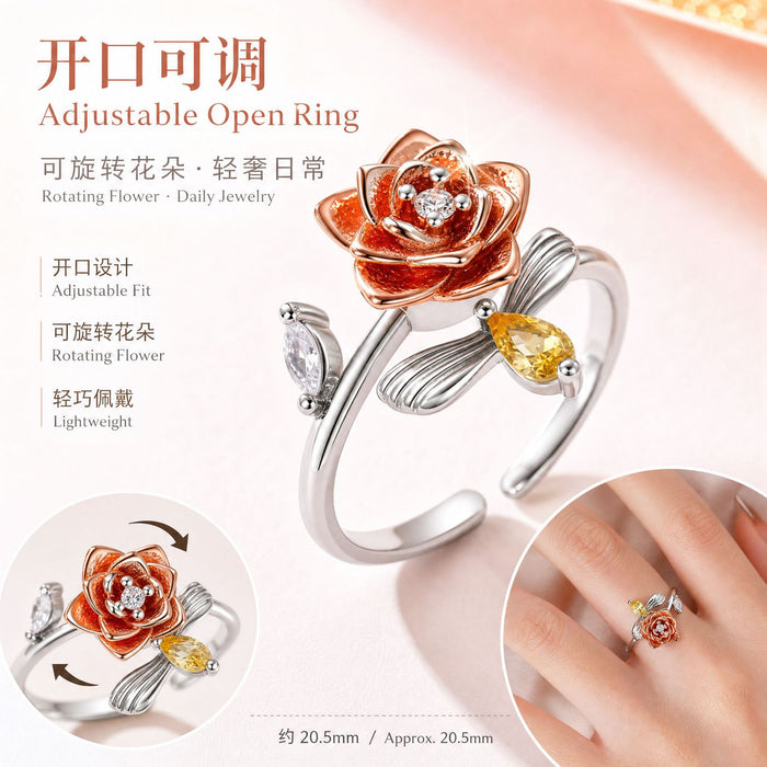 Wholesale Adjustable Rotating Ring for Women Trendy Jewelry Accessory