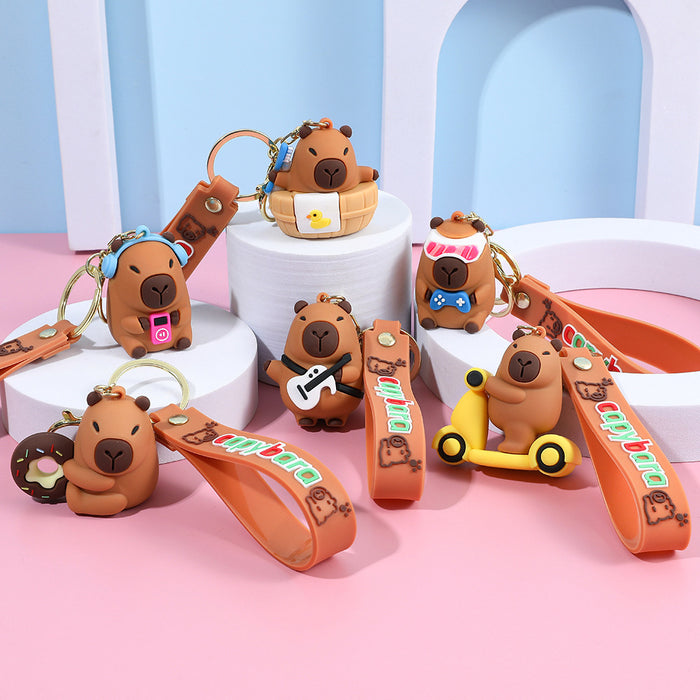 Wholesale  Capybara Small Pendant Doll Keychain