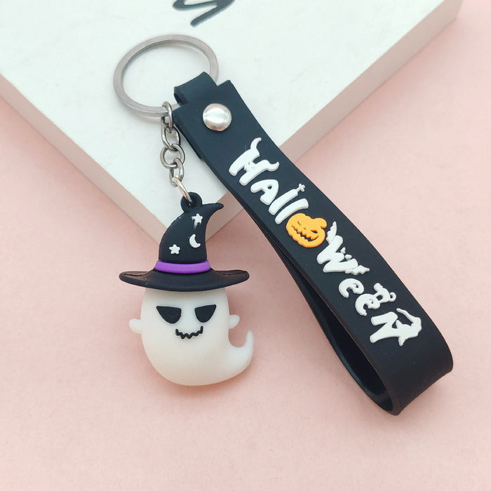 Wholesale Soft Glue Keychain Pendant - Skull Pumpkin Death Cartoon MOQ≥2