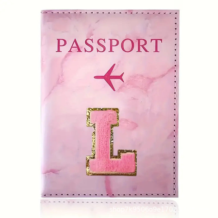 Wholesale Trendy Monogram Passport Cover Initial PU Leather Travel Wallet Unisex Boutique Card Holder
