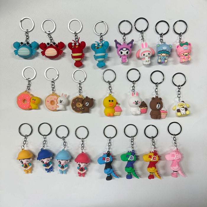 Wholesale Cartoon keychain pendant, doll, PVC backpack, cute little gift, key pendant