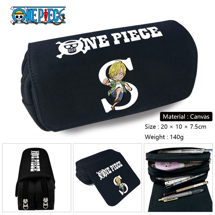 Wholesale Anime Canvas Pencil Case Multifunctional School Stationery Pouch For Students