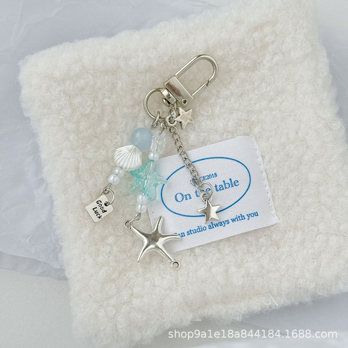 Wholesale Starfish Mobile Phone Chain Simple All-match Metal Star Goo Card Bag Camera Pendant