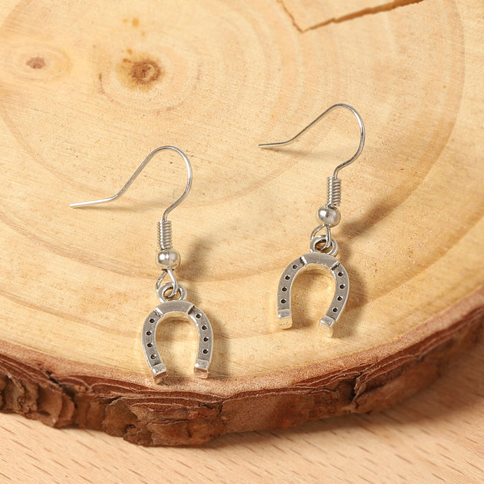 Wholesale Western Cowboy Style Geometric Letter U-Shaped Tassel Earrings Earrings