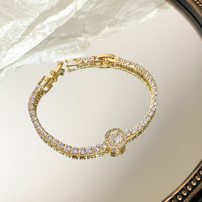 Wholesale Full Diamonds Copper Zircon Bracelet JDC-BT-QingY005