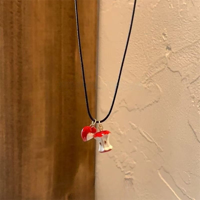 Wholesale   Apple Core Beaded Necklace Female  All-match Clavicle Chain