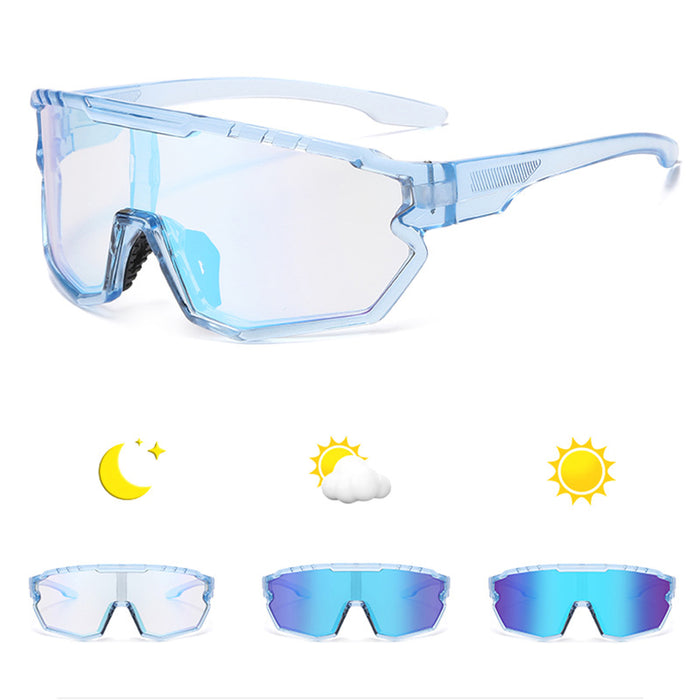 Wholesale outdoor cycling sunglasses men's colorful color-changing glasses men's sports sunglasses women's cycling glasses