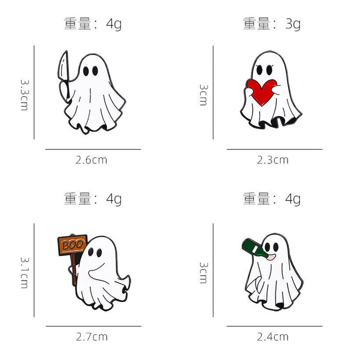 Wholesale Cartoon Cute Badge Backpack Buckle  Ghost Brooch Alloy Clothes Decoration Accessories