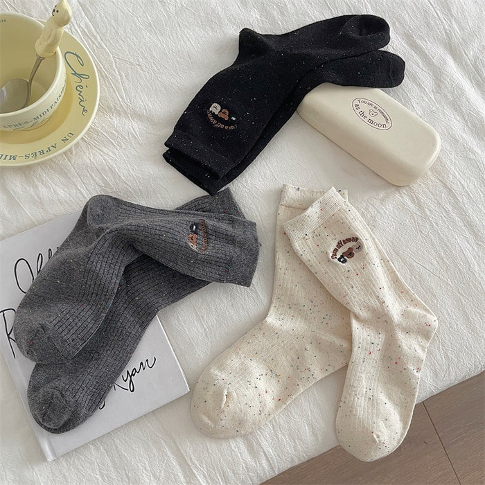 Wholesale Boneless socks, children's mid tube socks, spring and autumn styles, pure cotton