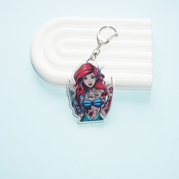 Wholesale Dark Princess Acrylic Keychain Cartoon Series Backpack Pendant