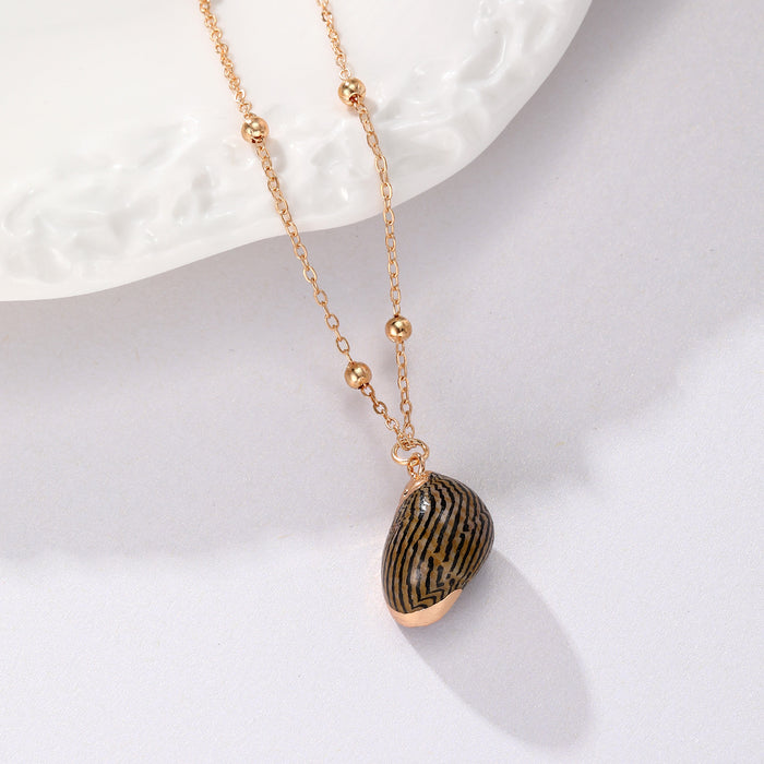 Wholesale Beach seashell gold-plated pendant seashell necklace