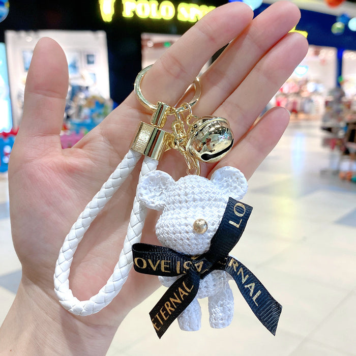 Wholesale Creative Cartoon Resin Bear Keychain Chic Fashion Accessory
