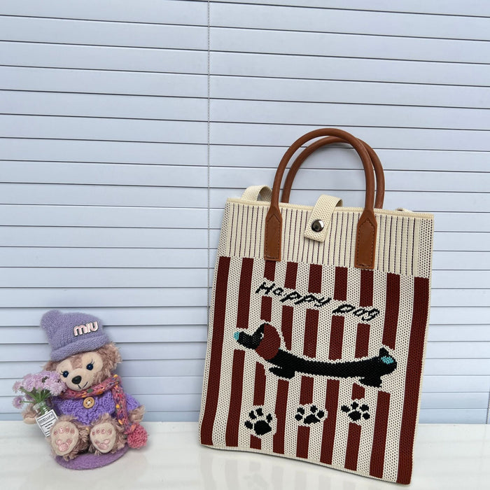 Wholesale Cute cartoon knitted bag,  knitted handbag,  crossbody shoulder bag,  must-have for travel
