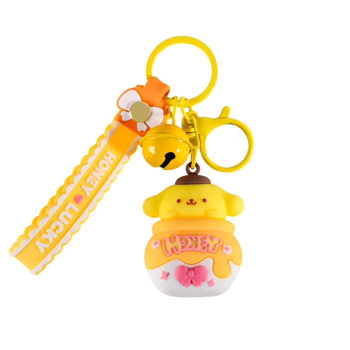 Wholesale PVC Cartoon Honey Jar Doll Keychain JDC-KC-MengXu002