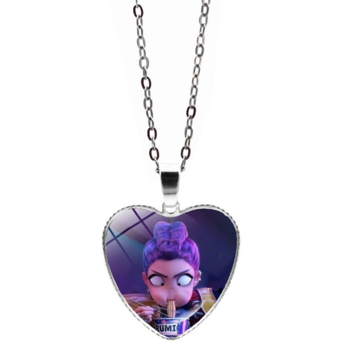 Wholesale Kpop Time Gem Heart Necklace