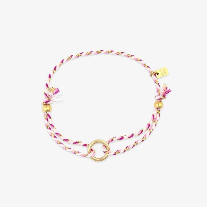 Wholesale Titanium Steel Colorful Rope Braided Colorful Rope Live Ring Buckle Hand Rope Gold Plated