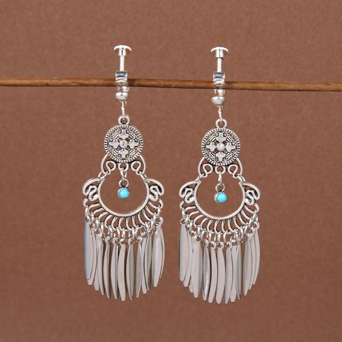 Wholesale Alloy Bohemian Retro Ethnic Style Su Long Earrings JDC-ES-Gumi003