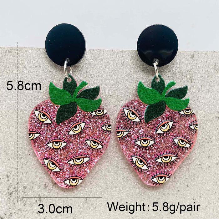 Wholesale  Earrings Cat Ghost Pumpkin Strawberry Eyeball Acrylic Earrings  Gift