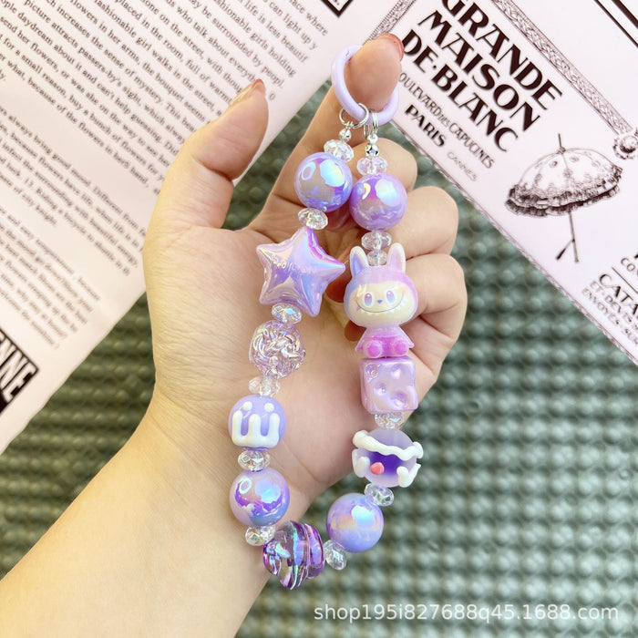 Wholesale Transparent Moon Bubble Girl Cute Hot Style Cute Mobile Phone Chain Keychain Bag Doll Pendant Accessories