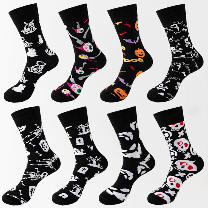 Wholesale Halloween New cross-border men' s socks plus size cotton socks  socks Thanksgiving women' s foreign trade stockings