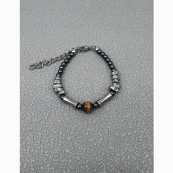 Wholesale Natural retro bracelet, niche light luxury obsidian bead bracelet
