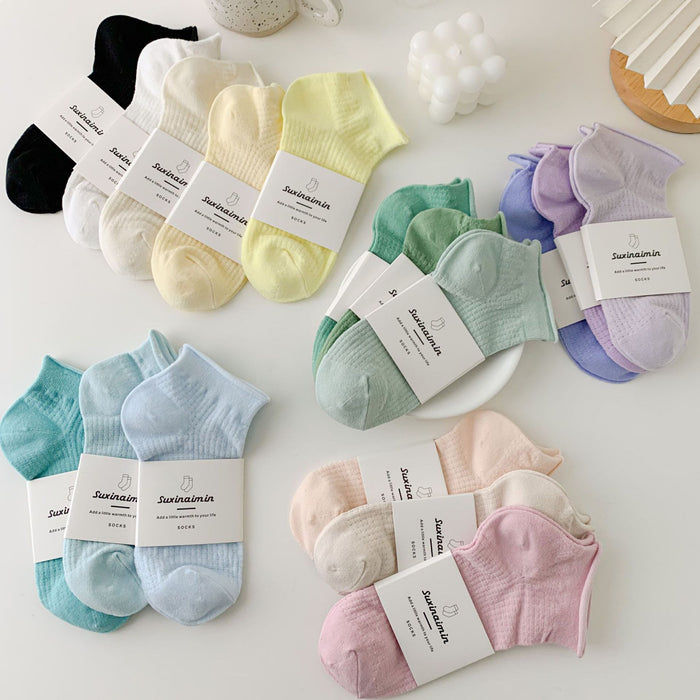 Wholesale Curled edge socks, simple socks, shallow mouth invisible cotton boat socks