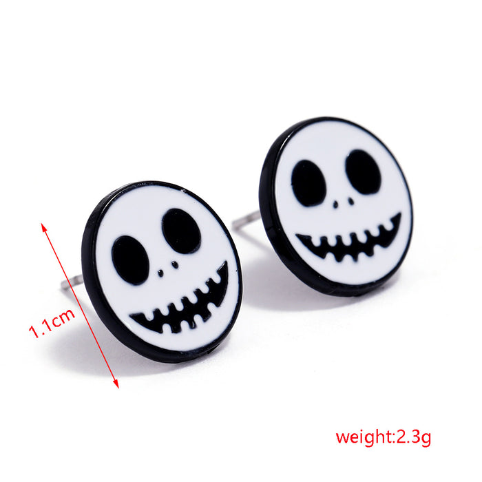 Wholesale Halloween Series Skull Spider Pumpkin Alloy Earrings JDC-ES-HengX006