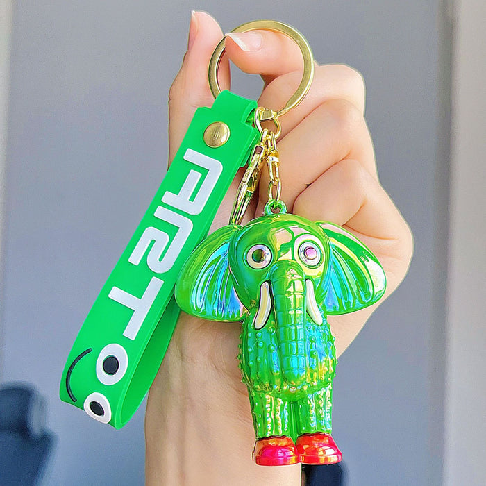 Wholesale Cute electroplated glossy cartoon character keychains