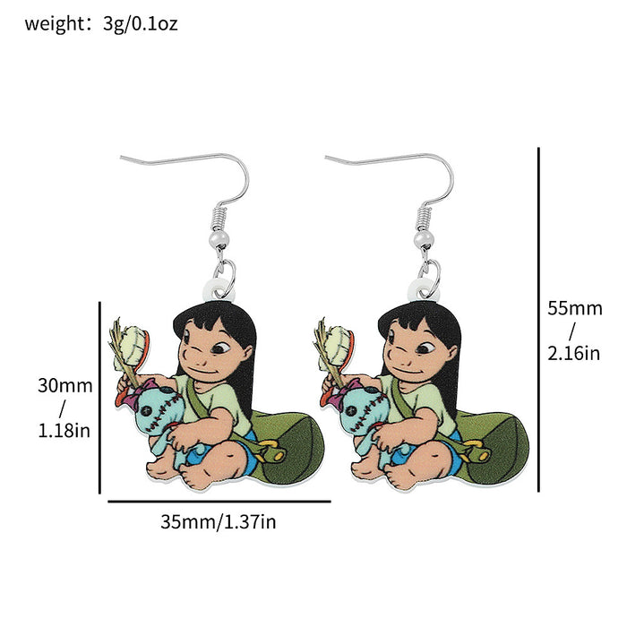 Wholesale anime star baby acrylic earrings Cartoon Doll earrings