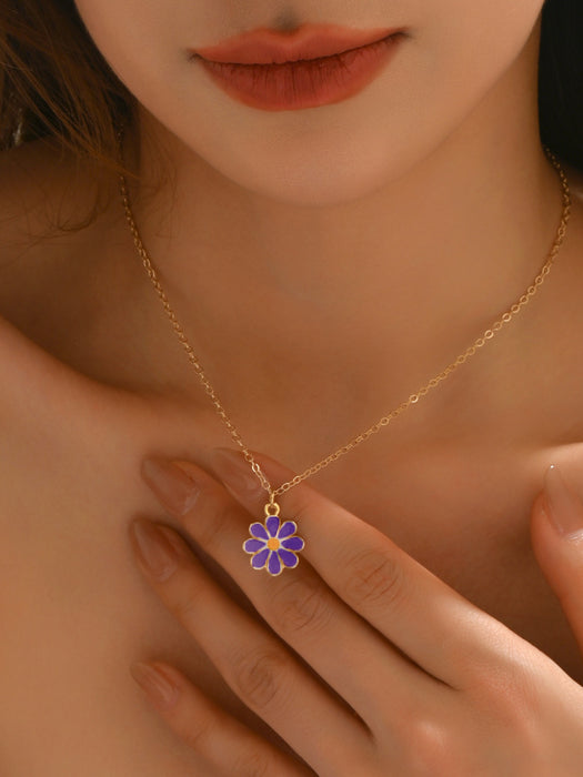 Wholesale Multi-Layer Sun Pendant Necklace Gold Alloy Trendy Fashion Accessory