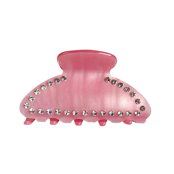 Wholesale Acrylic Rhinestone Large Hair Claw Clip Geometric Colorful White Hair Accessory Boutique Resale