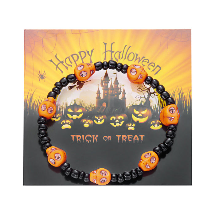 Wholesale  Resin Bracelets,  Versatile Sweet and Cool Beaded Bracelets Skull Paper Card Bracelets