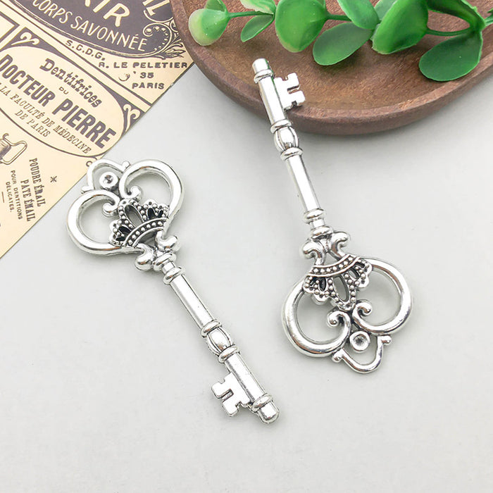 Wholesale Zinc alloy simulated key-shaped  DIY beads pendants