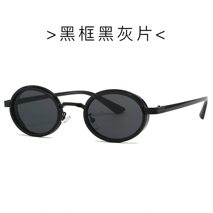 Wholesale Modern retro oval frame sunglasses punk style retro sunglasses versatile men's and women's sunglasses trend