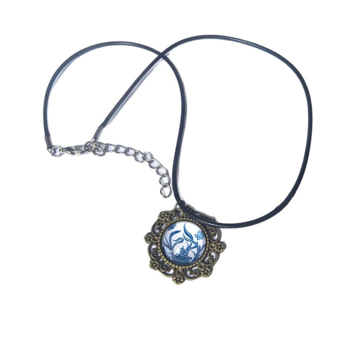 Wholesale Versatile hollow oval earrings necklace set with earrings and hooks